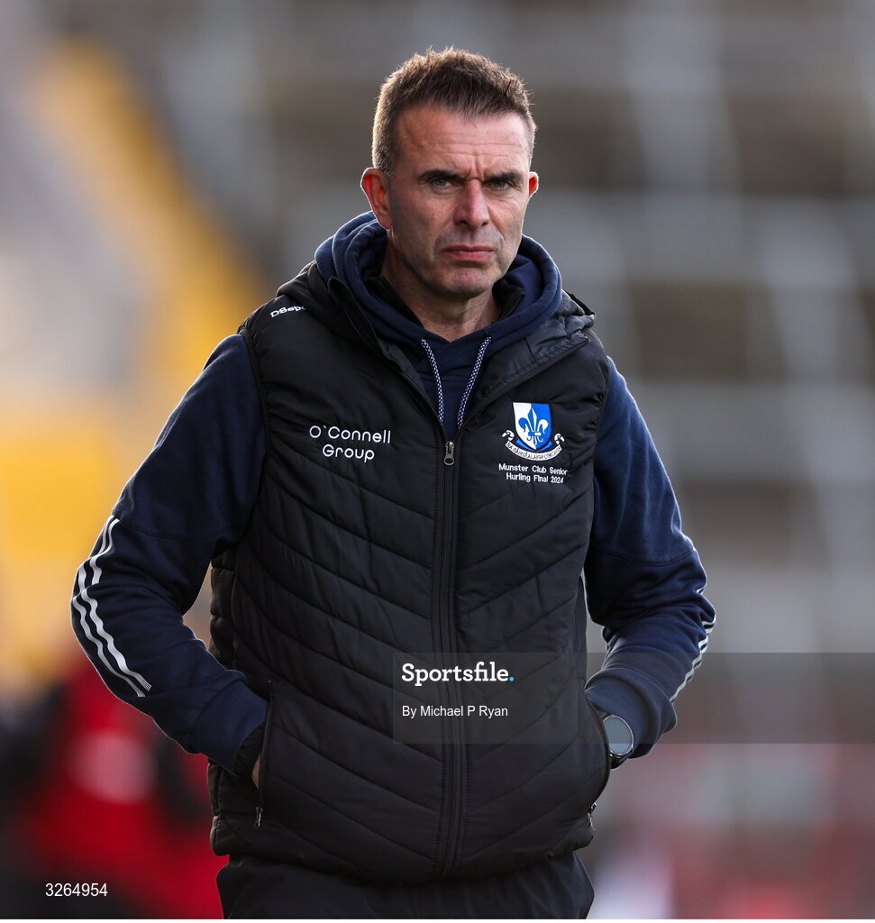 19 October 2025; Sarsfields manager Johnny Crowley during the Cork County Senior Club Hurling Championship final match between Sarsfields and Midleton at SuperValu Páirc Uí Chaoimh in Cork. Photo by Michael P Ryan/Sportsfile