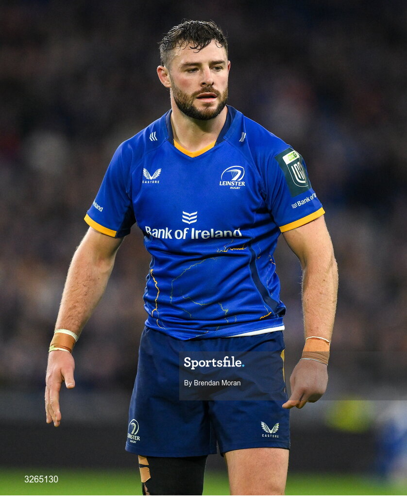 18 October 2025; Robbie Henshaw of Leinster during the United Rugby Championship match between Leinster and Munster at Croke Park in Dublin. Photo by Brendan Moran/Sportsfile