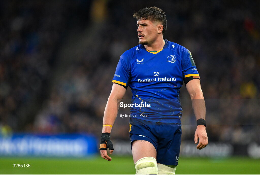 18 October 2025; Alex Soroka of Leinster during the United Rugby Championship match between Leinster and Munster at Croke Park in Dublin. Photo by Brendan Moran/Sportsfile