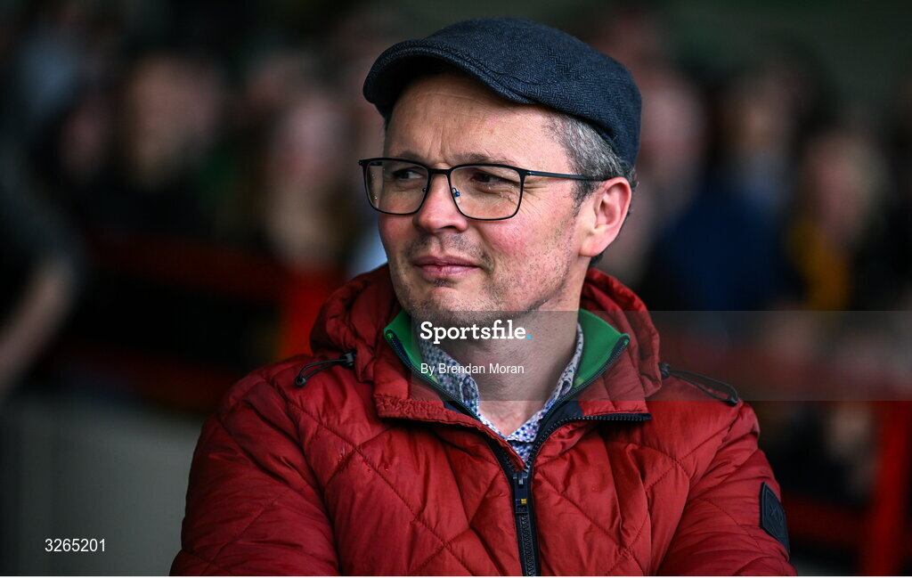 19 October 2025; Minister for Arts, Media, Communications, Culture and Sport Patrick O'Donovan TD in attendance during the Limerick Premier Intermediate Hurling final match between Garryspilane and Effin at TUS Gaelic Grounds in Limerick. Photo by Brendan Moran/Sportsfile