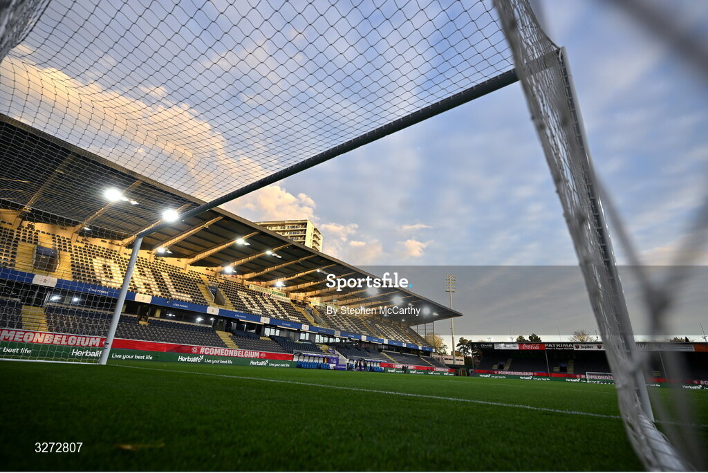 28 October 2025; A general view of The King Power At Den Dreef Stadium before the UEFA Women's Nations League A/B promotion/relegation play-off second leg match between Belgium and Republic of Ireland at The King Power At Den Dreef Stadium in Leuven, Belgium. Photo by Stephen McCarthy/Sportsfile