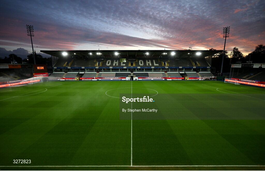28 October 2025; A general view of The King Power At Den Dreef Stadium before the UEFA Women's Nations League A/B promotion/relegation play-off second leg match between Belgium and Republic of Ireland at The King Power At Den Dreef Stadium in Leuven, Belgium. Photo by Stephen McCarthy/Sportsfile