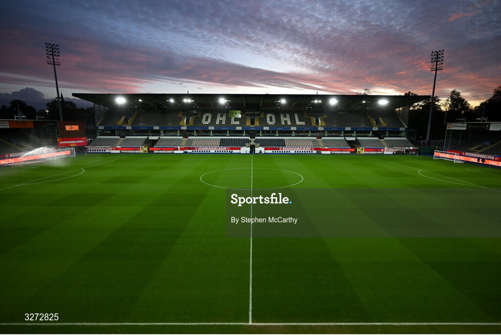 28 October 2025; A general view of The King Power At Den Dreef Stadium before the UEFA Women's Nations League A/B promotion/relegation play-off second leg match between Belgium and Republic of Ireland at The King Power At Den Dreef Stadium in Leuven, Belgium. Photo by Stephen McCarthy/Sportsfile