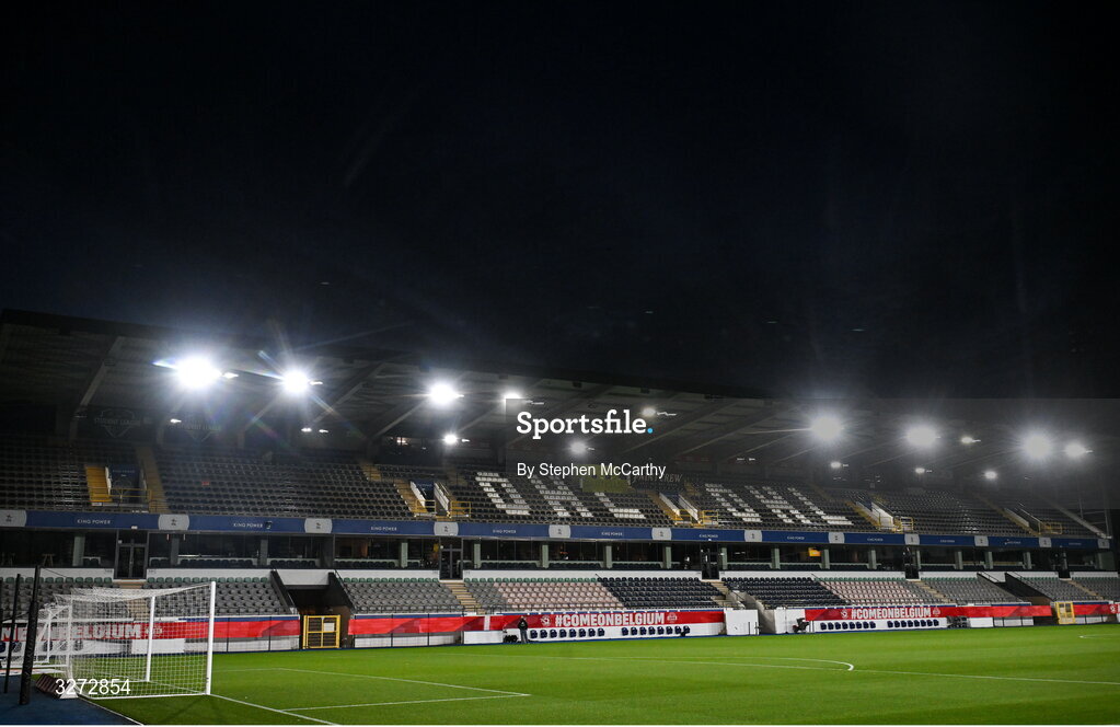 28 October 2025; A general view of The King Power At Den Dreef Stadium before the UEFA Women's Nations League A/B promotion/relegation play-off second leg match between Belgium and Republic of Ireland at The King Power At Den Dreef Stadium in Leuven, Belgium. Photo by Stephen McCarthy/Sportsfile