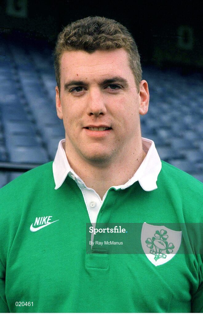 12 November 1995; Victor Costello, Ireland. Rugby. Picture credit: Ray McManus / SPORTSFILE