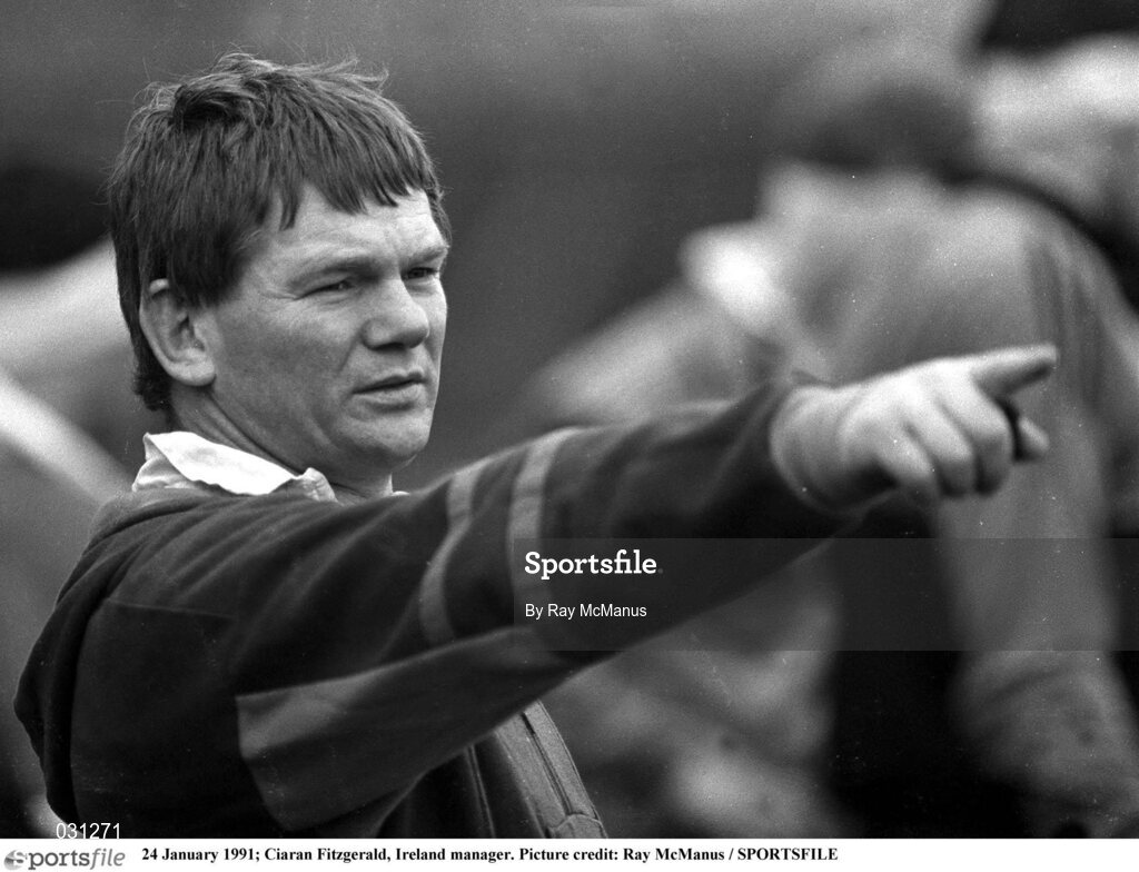 24 January 1991; Ciaran Fitzgerald, Ireland manager. Picture credit: Ray McManus / SPORTSFILE