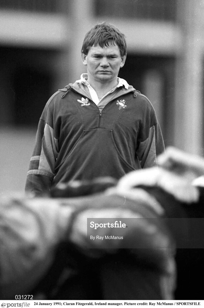 24 January 1991; Ciaran Fitzgerald, Ireland manager. Picture credit: Ray McManus / SPORTSFILE