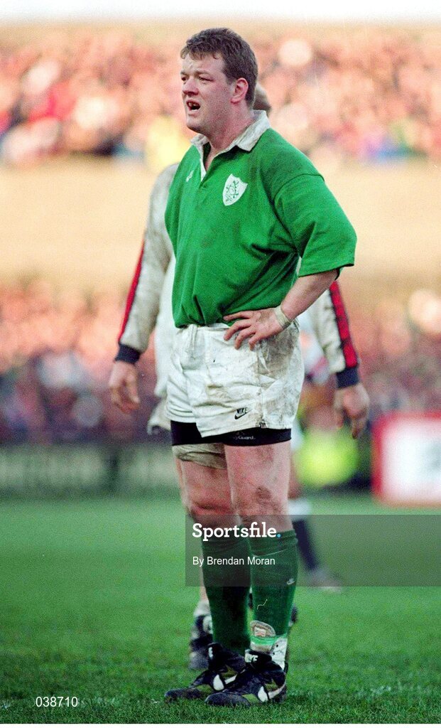 21 January 1995. Mick Galwey, Ireland. Five Nations Rugby Championship, Ireland v England, Lansdowne Road, Dublin. Picture credit: Brendan Moran / SPORTSFILE