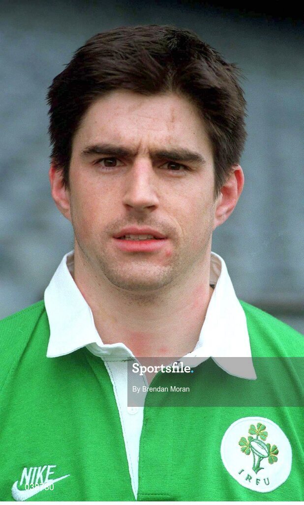 30 January 1996; Niall Malone, Ireland. Ireland Rugby Squad Portraits 1996, Lansdowne Road, Dublin. Picture credit: Brendan Moran / SPORTSFILE