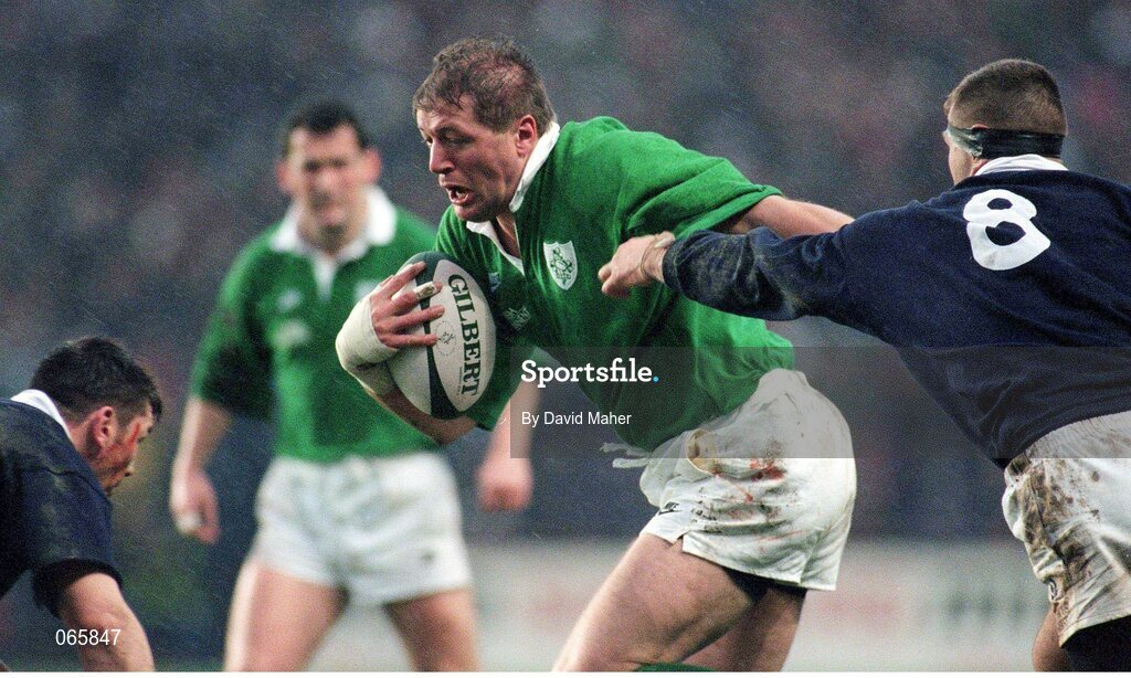20 January 1996; Neil Francis, Ireland. Five Nations Rugby Championship, Ireland v Scotland, Lansdowne Road, Dublin. Picture credit: David Maher / SPORTSFILE