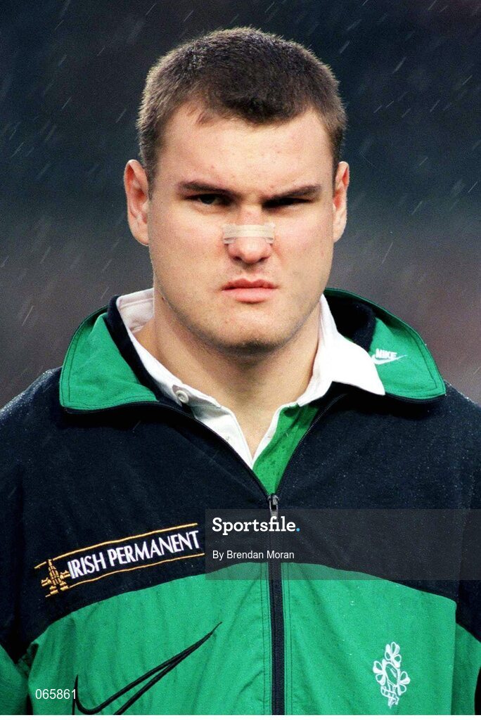 20 January 1996; Jeremy Davidson, Ireland. Five Nations Rugby Championship, Ireland v Scotland, Lansdowne Road, Dublin. Picture credit: Brendan Moran / SPORTSFILE
