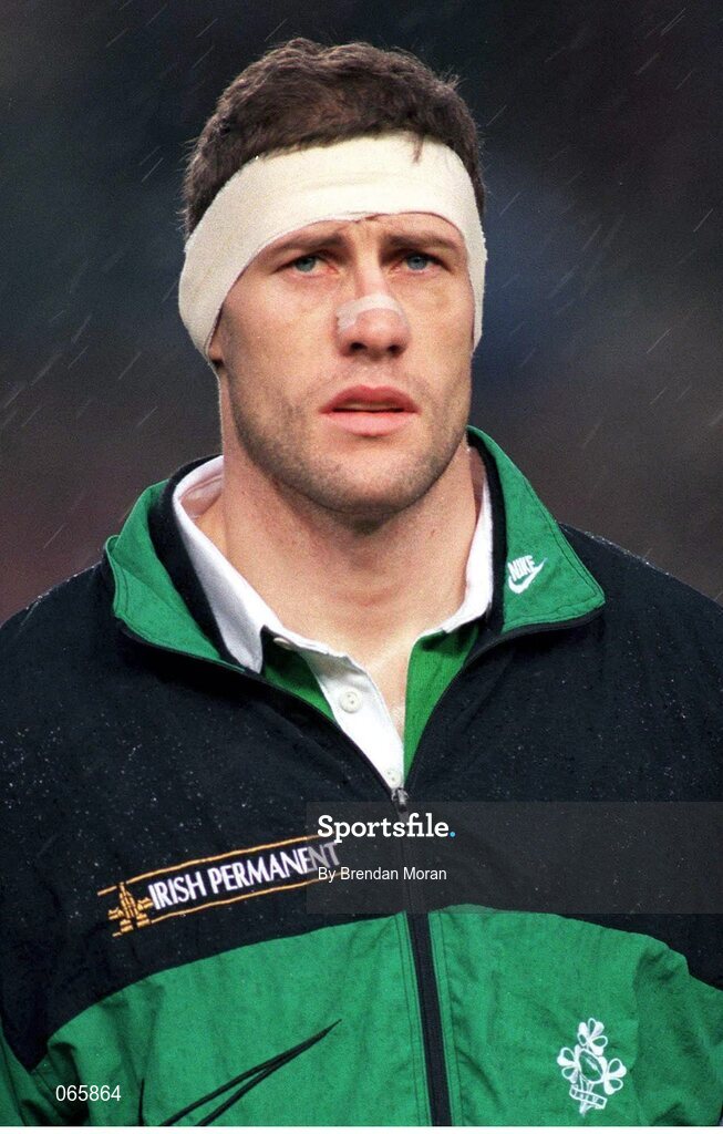 20 January 1996; Paddy Johns, Ireland. Five Nations Rugby Championship, Ireland v Scotland, Lansdowne Road, Dublin. Picture credit: Brendan Moran / SPORTSFILE