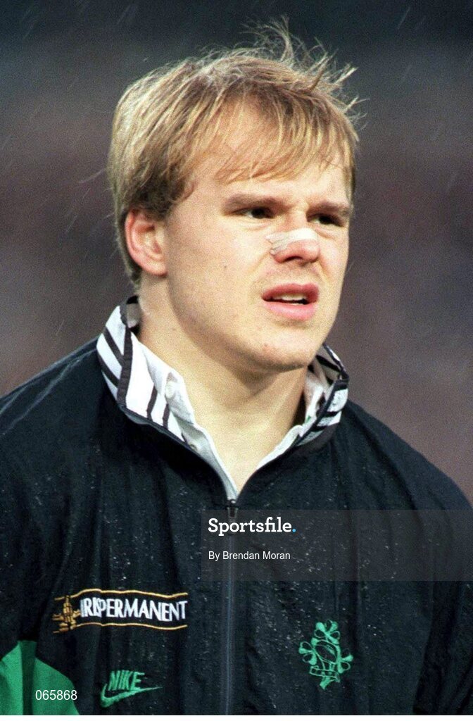 20 January 1996; Simon Geoghegan, Ireland. Five Nations Rugby Championship, Ireland v Scotland, Lansdowne Road, Dublin. Picture credit: Brendan Moran / SPORTSFILE