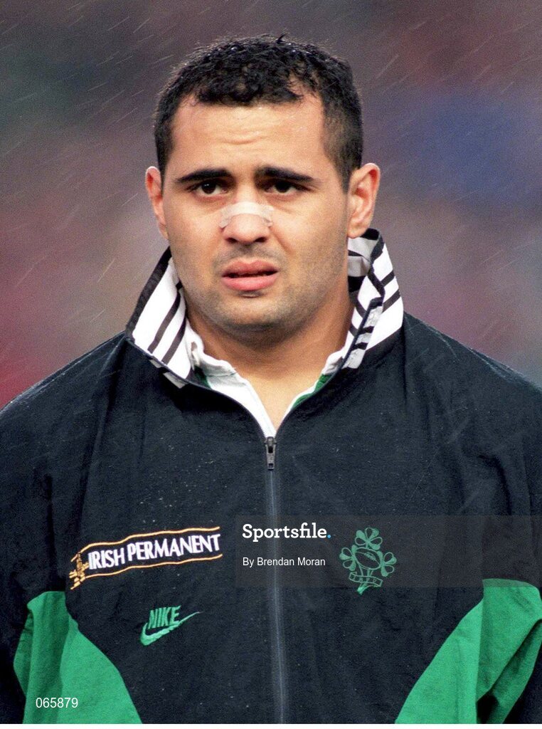 20 January 1996; Chris Saverimutto, Ireland. Five Nations Rugby Championship, Ireland v Scotland, Lansdowne Road, Dublin. Picture credit: Brendan Moran / SPORTSFILE
