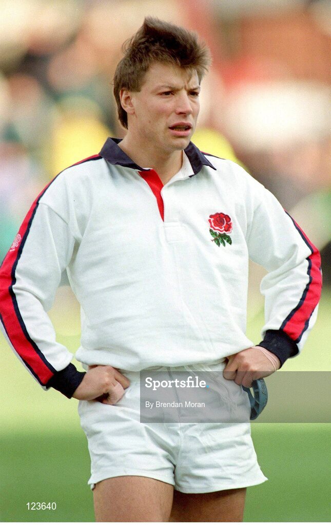 21 January 1995; Rob Andrew, England. Five Nations Rugby Championship, Ireland v England, Lansdowne Road, Dublin. Picture credit: Brendan Moran / SPORTSFILE