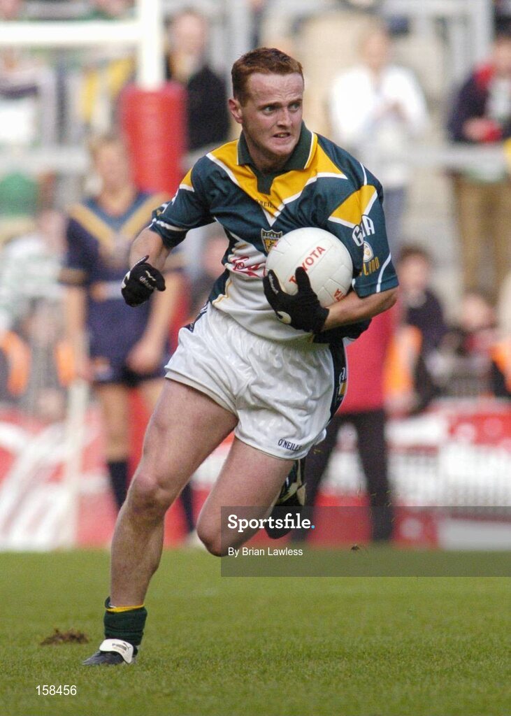 17 October 2004; Brendan Coulter, Ireland. Coca Cola International Rules Series 2004, First Test, Ireland v Australia, Croke Park, Dublin. Picture credit; Brian Lawless / SPORTSFILE *** Local Caption *** Any photograph taken by SPORTSFILE during, or in connection with, the 2004 Coca Cola International Rules Series which displays GAA logos or contains an image or part of an image of any GAA intellectual property, or, which contains images of a GAA player/players in their playing uniforms, may only be used for editorial and non-advertising purposes.  Use of photographs for advertising, as posters or for purchase separately is strictly prohibited unless prior written approval has been obtained from the Gaelic Athletic Association.