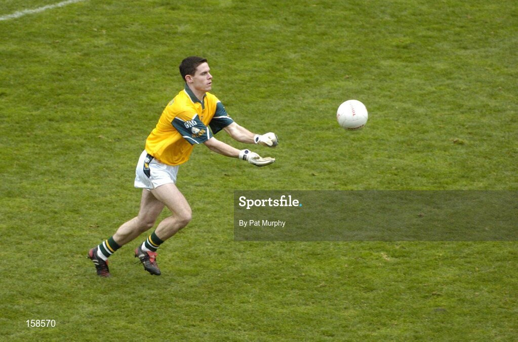 17 October 2004; Stephen Cluxton, Ireland goalkeeper. Coca Cola International Rules Series 2004, First Test, Ireland v Australia, Croke Park, Dublin. Picture credit; Pat Murphy / SPORTSFILE *** Local Caption *** Any photograph taken by SPORTSFILE during, or in connection with, the 2004 Coca Cola International Rules Series, which displays GAA logos or contains an image or part of an image of any GAA intellectual property, or, which contains images of a GAA player/players in their playing uniforms, may only be used for editorial and non-advertising purposes.  Use of photographs for advertising, as posters or for purchase separately is strictly prohibited unless prior written approval has been obtained from the Gaelic Athletic Association.