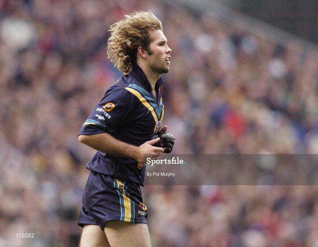 17 October 2004; Mark McVeigh, Australia. Coca Cola International Rules Series 2004, First Test, Ireland v Australia, Croke Park, Dublin. Picture credit; Pat Murphy / SPORTSFILE *** Local Caption *** Any photograph taken by SPORTSFILE during, or in connection with, the 2004 Coca Cola International Rules Series, which displays GAA logos or contains an image or part of an image of any GAA intellectual property, or, which contains images of a GAA player/players in their playing uniforms, may only be used for editorial and non-advertising purposes.  Use of photographs for advertising, as posters or for purchase separately is strictly prohibited unless prior written approval has been obtained from the Gaelic Athletic Association.