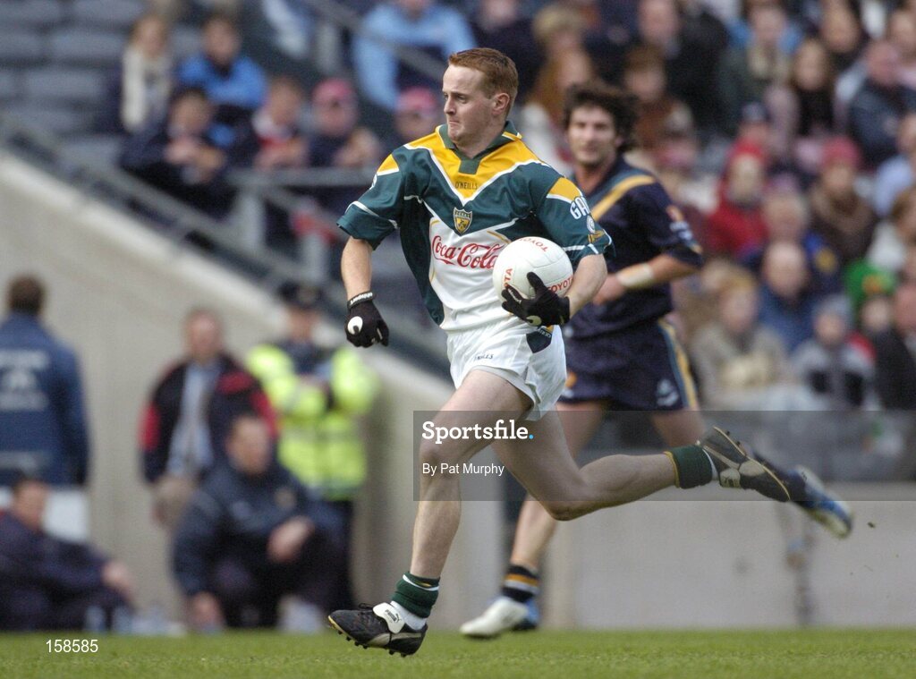 17 October 2004; Brendan Coulter, Ireland. Coca Cola International Rules Series 2004, First Test, Ireland v Australia, Croke Park, Dublin. Picture credit; Pat Murphy / SPORTSFILE *** Local Caption *** Any photograph taken by SPORTSFILE during, or in connection with, the 2004 Coca Cola International Rules Series, which displays GAA logos or contains an image or part of an image of any GAA intellectual property, or, which contains images of a GAA player/players in their playing uniforms, may only be used for editorial and non-advertising purposes.  Use of photographs for advertising, as posters or for purchase separately is strictly prohibited unless prior written approval has been obtained from the Gaelic Athletic Association.