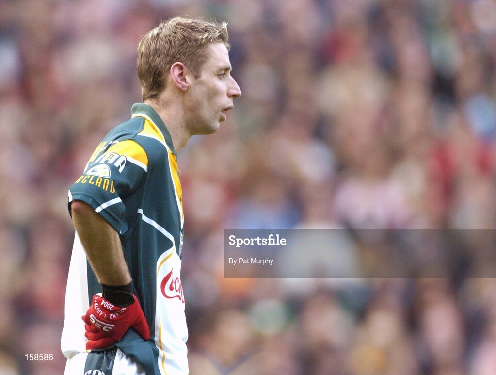 17 October 2004; Matty Forde, Ireland. Coca Cola International Rules Series 2004, First Test, Ireland v Australia, Croke Park, Dublin. Picture credit; Pat Murphy / SPORTSFILE *** Local Caption *** Any photograph taken by SPORTSFILE during, or in connection with, the 2004 Coca Cola International Rules Series, which displays GAA logos or contains an image or part of an image of any GAA intellectual property, or, which contains images of a GAA player/players in their playing uniforms, may only be used for editorial and non-advertising purposes.  Use of photographs for advertising, as posters or for purchase separately is strictly prohibited unless prior written approval has been obtained from the Gaelic Athletic Association.