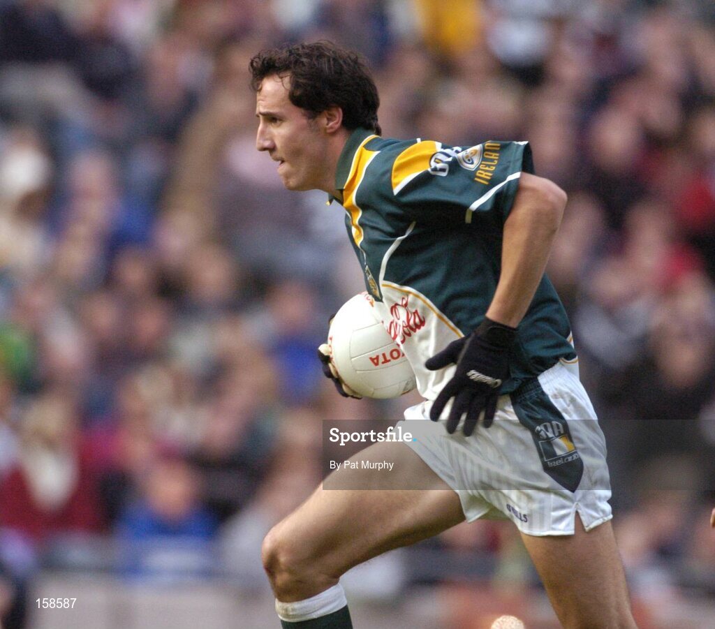 17 October 2004; Tadhg Kennelly, Ireland. Coca Cola International Rules Series 2004, First Test, Ireland v Australia, Croke Park, Dublin. Picture credit; Pat Murphy / SPORTSFILE *** Local Caption *** Any photograph taken by SPORTSFILE during, or in connection with, the 2004 Coca Cola International Rules Series, which displays GAA logos or contains an image or part of an image of any GAA intellectual property, or, which contains images of a GAA player/players in their playing uniforms, may only be used for editorial and non-advertising purposes.  Use of photographs for advertising, as posters or for purchase separately is strictly prohibited unless prior written approval has been obtained from the Gaelic Athletic Association.