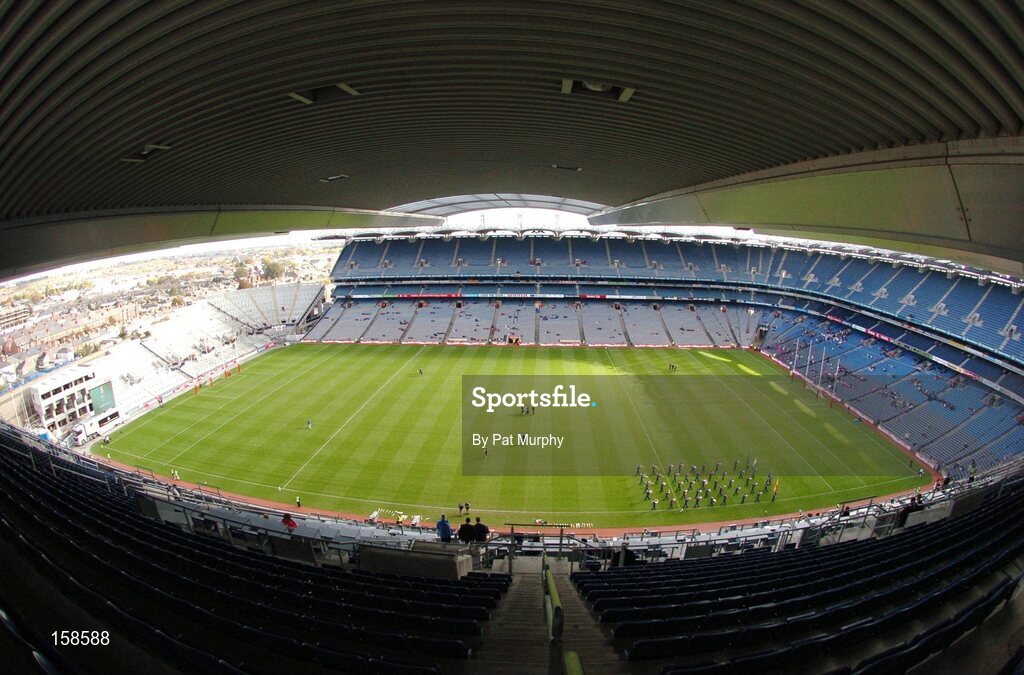 17 October 2004; A general view of Croke Park. Coca Cola International Rules Series 2004, First Test, Ireland v Australia, Croke Park, Dublin. Picture credit; Pat Murphy / SPORTSFILE *** Local Caption *** Any photograph taken by SPORTSFILE during, or in connection with, the 2004 Coca Cola International Rules Series, which displays GAA logos or contains an image or part of an image of any GAA intellectual property, or, which contains images of a GAA player/players in their playing uniforms, may only be used for editorial and non-advertising purposes.  Use of photographs for advertising, as posters or for purchase separately is strictly prohibited unless prior written approval has been obtained from the Gaelic Athletic Association.