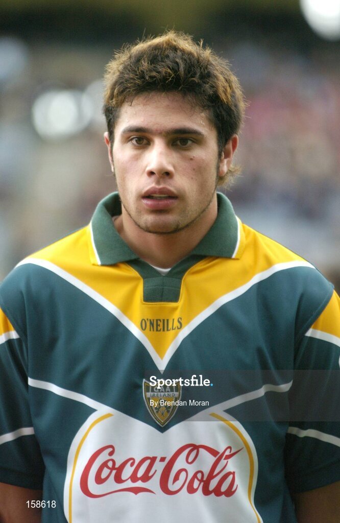 17 October 2004; Setana O hAilpin, Ireland. Coca Cola International Rules Series 2004, First Test, Ireland v Australia, Croke Park, Dublin. Picture credit; Brendan Moran / SPORTSFILE *** Local Caption *** Any photograph taken by SPORTSFILE during, or in connection with, the 2004 Coca Cola International Rules Series which displays GAA logos or contains an image or part of an image of any GAA intellectual property, or, which contains images of a GAA player/players in their playing uniforms, may only be used for editorial and non-advertising purposes.  Use of photographs for advertising, as posters or for purchase separately is strictly prohibited unless prior written approval has been obtained from the Gaelic Athletic Association.
