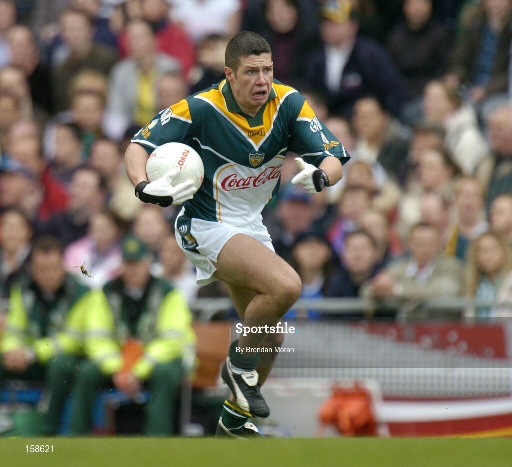 17 October 2004; Sean Cavanagh, Ireland. Coca Cola International Rules Series 2004, First Test, Ireland v Australia, Croke Park, Dublin. Picture credit; Brendan Moran / SPORTSFILE *** Local Caption *** Any photograph taken by SPORTSFILE during, or in connection with, the 2004 Coca Cola International Rules Series which displays GAA logos or contains an image or part of an image of any GAA intellectual property, or, which contains images of a GAA player/players in their playing uniforms, may only be used for editorial and non-advertising purposes.  Use of photographs for advertising, as posters or for purchase separately is strictly prohibited unless prior written approval has been obtained from the Gaelic Athletic Association.
