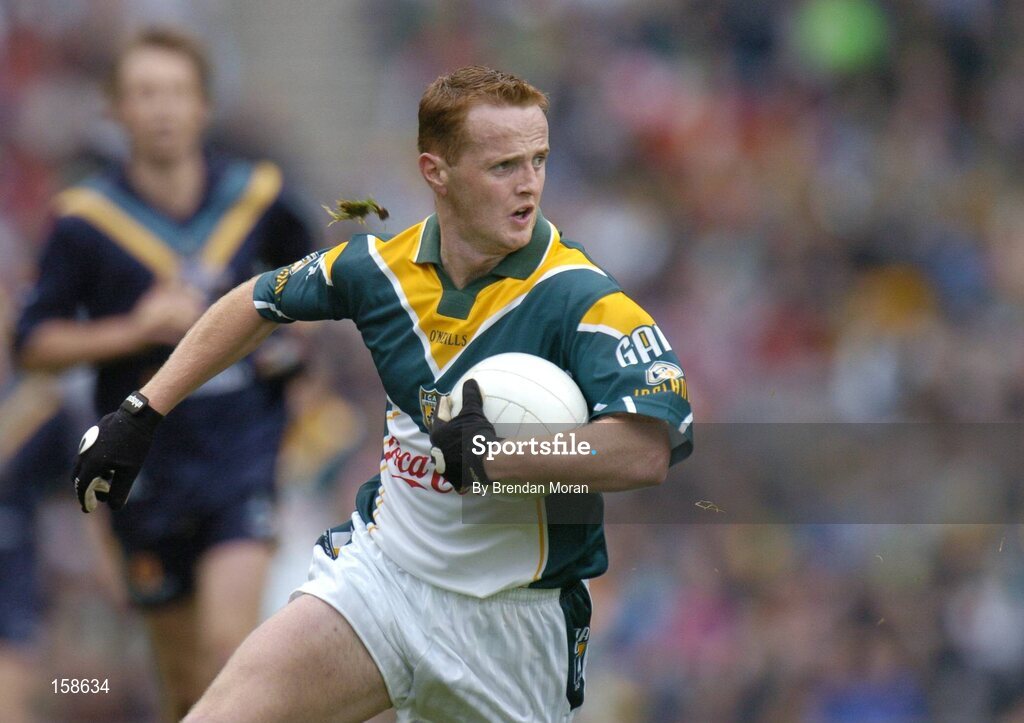 17 October 2004; Brendan Coulter, Ireland. Coca Cola International Rules Series 2004, First Test, Ireland v Australia, Croke Park, Dublin. Picture credit; Brendan Moran / SPORTSFILE *** Local Caption *** Any photograph taken by SPORTSFILE during, or in connection with, the 2004 Coca Cola International Rules Series which displays GAA logos or contains an image or part of an image of any GAA intellectual property, or, which contains images of a GAA player/players in their playing uniforms, may only be used for editorial and non-advertising purposes.  Use of photographs for advertising, as posters or for purchase separately is strictly prohibited unless prior written approval has been obtained from the Gaelic Athletic Association.