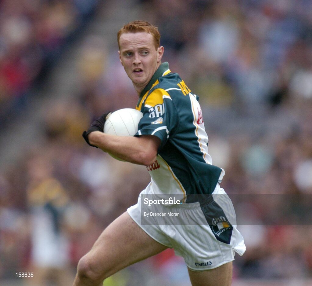 17 October 2004; Brendan Coulter, Ireland. Coca Cola International Rules Series 2004, First Test, Ireland v Australia, Croke Park, Dublin. Picture credit; Brendan Moran / SPORTSFILE *** Local Caption *** Any photograph taken by SPORTSFILE during, or in connection with, the 2004 Coca Cola International Rules Series which displays GAA logos or contains an image or part of an image of any GAA intellectual property, or, which contains images of a GAA player/players in their playing uniforms, may only be used for editorial and non-advertising purposes.  Use of photographs for advertising, as posters or for purchase separately is strictly prohibited unless prior written approval has been obtained from the Gaelic Athletic Association.