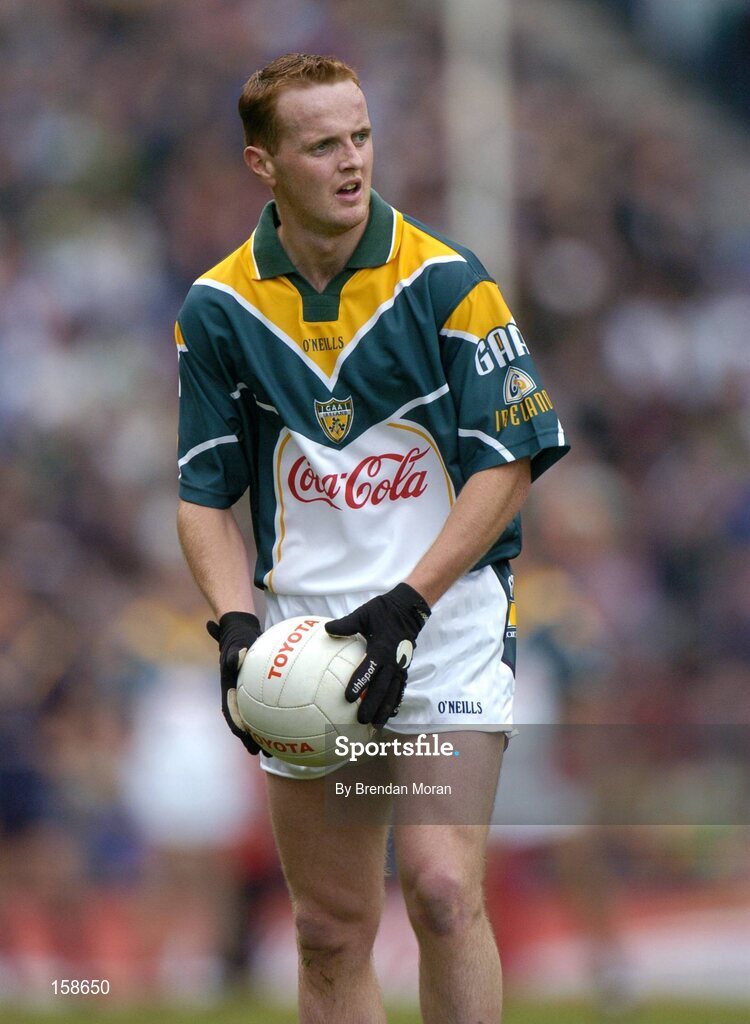 17 October 2004; Brendan Coulter, Ireland. Coca Cola International Rules Series 2004, First Test, Ireland v Australia, Croke Park, Dublin. Picture credit; Brendan Moran / SPORTSFILE *** Local Caption *** Any photograph taken by SPORTSFILE during, or in connection with, the 2004 Coca Cola International Rules Series which displays GAA logos or contains an image or part of an image of any GAA intellectual property, or, which contains images of a GAA player/players in their playing uniforms, may only be used for editorial and non-advertising purposes.  Use of photographs for advertising, as posters or for purchase separately is strictly prohibited unless prior written approval has been obtained from the Gaelic Athletic Association.