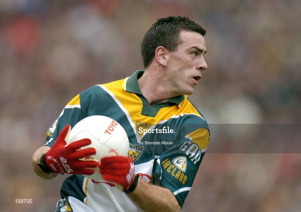 17 October 2004; Padraic Joyce, Ireland. Coca Cola International Rules Series 2004, First Test, Ireland v Australia, Croke Park, Dublin. Picture credit; Brendan Moran / SPORTSFILE *** Local Caption *** Any photograph taken by SPORTSFILE during, or in connection with, the 2004 Coca Cola International Rules Series which displays GAA logos or contains an image or part of an image of any GAA intellectual property, or, which contains images of a GAA player/players in their playing uniforms, may only be used for editorial and non-advertising purposes.  Use of photographs for advertising, as posters or for purchase separately is strictly prohibited unless prior written approval has been obtained from the Gaelic Athletic Association.