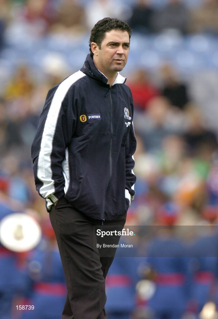 17 October 2004; Garry Lyon, Australian coach. Coca Cola International Rules Series 2004, First Test, Ireland v Australia, Croke Park, Dublin. Picture credit; Brendan Moran / SPORTSFILE *** Local Caption *** Any photograph taken by SPORTSFILE during, or in connection with, the 2004 Coca Cola International Rules Series which displays GAA logos or contains an image or part of an image of any GAA intellectual property, or, which contains images of a GAA player/players in their playing uniforms, may only be used for editorial and non-advertising purposes.  Use of photographs for advertising, as posters or for purchase separately is strictly prohibited unless prior written approval has been obtained from the Gaelic Athletic Association.