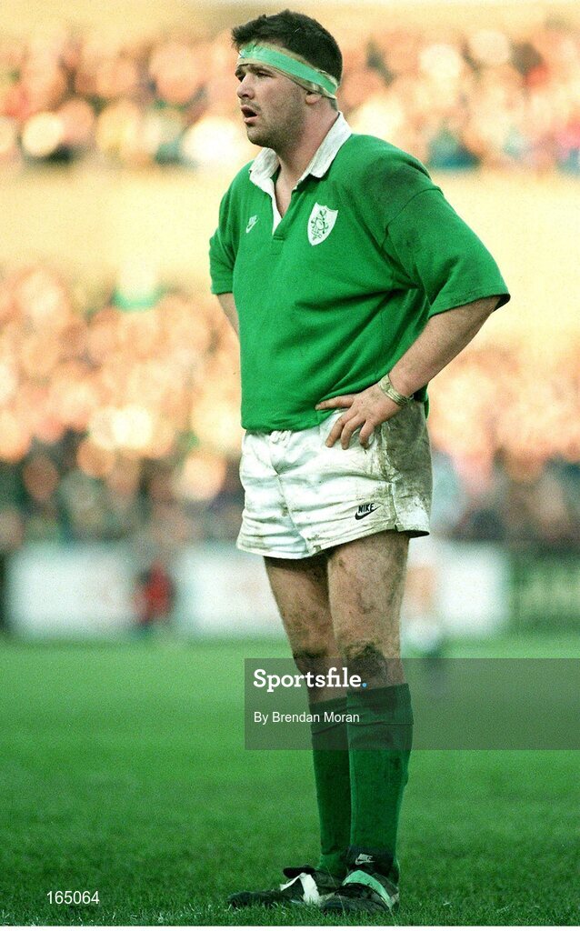 21 January 1995; Anthony Foley, Ireland. Five Nations Rugby Championship, Ireland v England, Lansdowne Road, Dublin. Picture credit: Brendan Moran / SPORTSFILE