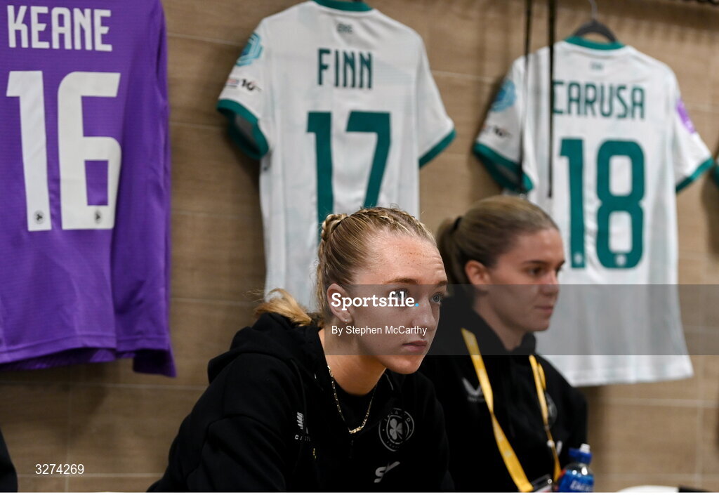 28 October 2025; Republic of Ireland goalkeeper Katie Keane before the UEFA Women's Nations League A/B promotion/relegation play-off second leg match between Belgium and Republic of Ireland at The King Power At Den Dreef Stadium in Leuven, Belgium. Photo by Stephen McCarthy/Sportsfile