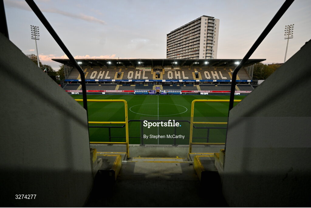 28 October 2025; A general view of The King Power At Den Dreef Stadium before the UEFA Women's Nations League A/B promotion/relegation play-off second leg match between Belgium and Republic of Ireland at The King Power At Den Dreef Stadium in Leuven, Belgium. Photo by Stephen McCarthy/Sportsfile