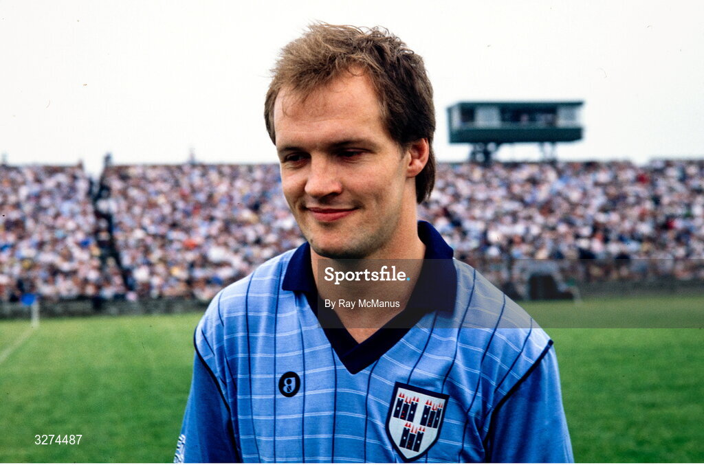 29 June 1986; Leo Close of Dublin before the Leinster Senior Football Championship Semi-final match between Dublin and Offaly in O'Moore Park in Portlaoise, Laois. Photo by Ray McManus/Sportsfile