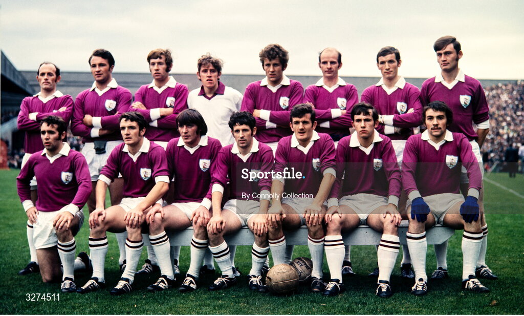 26 September 1971; Galway team before the All-Ireland Senior Football Championship Final match between Offaly and Galway at Croke Park in Dublin. Photo by Connolly Collection/Sportsfile