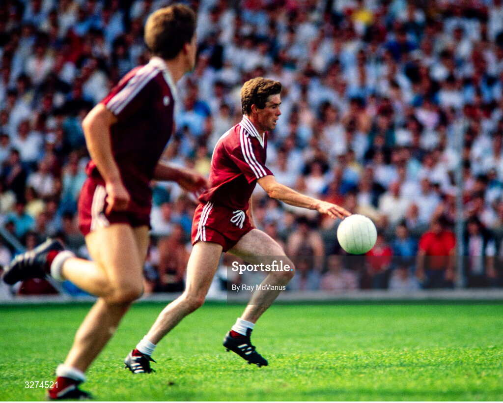 30 August 1987; Mattie Coleman of Galway in action during the All-Ireland Senior Football Championship semi-final replay match between Cork and Galway at Croke Park in Dublin. Photo by Ray McManus/Sportsfile