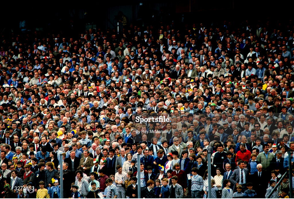 14 July 1985; Supporters during the Connacht GAA Football Senior Championship Final match between Roscommon and Mayo at Dr Hyde Park in Roscommon. Photo by Ray McManus/Sportsfile