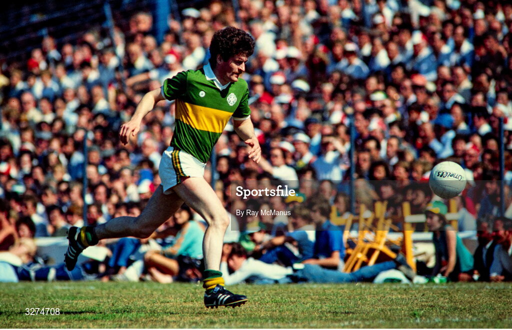 1 July 1984; Willie Maher of Kerry during the Munster Senior Football Final match between Kerry and Cork at Fitzgerald Stadium in Killarney, Kerry. Photo by Ray McManus/Sportsfile