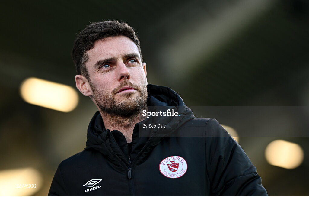 1 November 2025; Sligo Rovers manager John Russell before the SSE Airtricity Men's Premier Division match between Shamrock Rovers and Sligo Rovers at Tallaght Stadium in Dublin. Photo by Seb Daly/Sportsfile