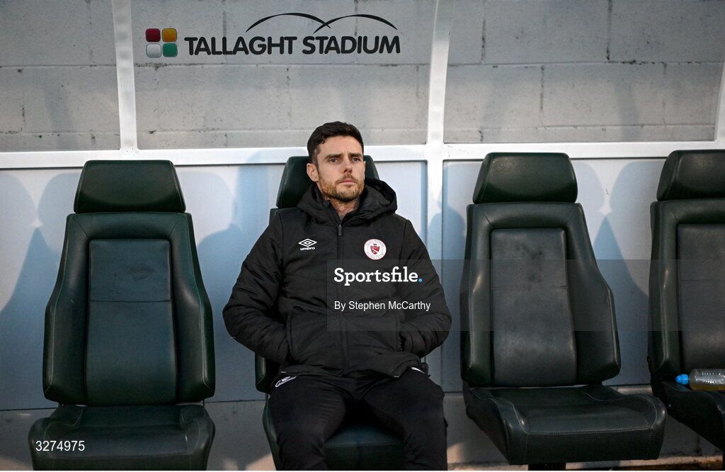 1 November 2025; Sligo Rovers manager John Russell before the SSE Airtricity Men's Premier Division match between Shamrock Rovers and Sligo Rovers at Tallaght Stadium in Dublin. Photo by Stephen McCarthy/Sportsfile