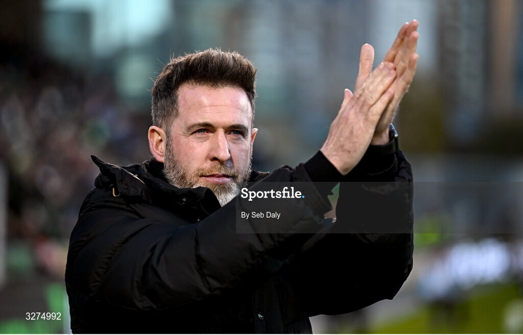 1 November 2025; Shamrock Rovers manager Stephen Bradley before the SSE Airtricity Men's Premier Division match between Shamrock Rovers and Sligo Rovers at Tallaght Stadium in Dublin. Photo by Seb Daly/Sportsfile