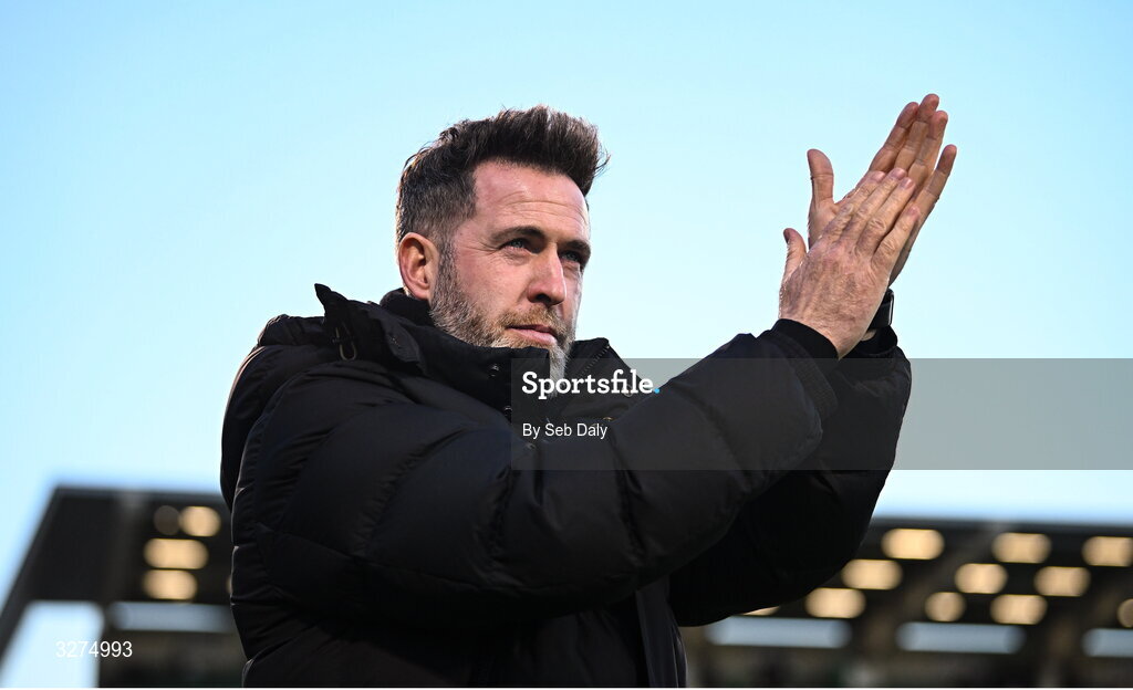 1 November 2025; Shamrock Rovers manager Stephen Bradley before the SSE Airtricity Men's Premier Division match between Shamrock Rovers and Sligo Rovers at Tallaght Stadium in Dublin. Photo by Seb Daly/Sportsfile