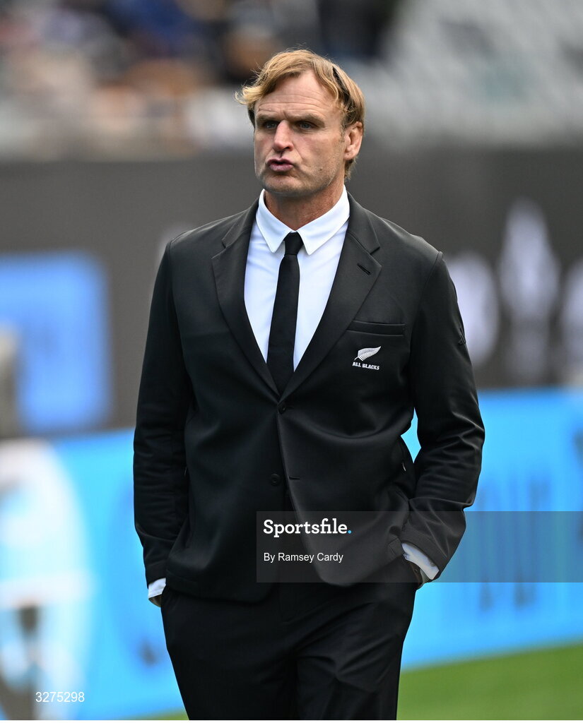1 November 2025; New Zealand head coach Scott Robertson before the Gallagher Cup match between Ireland and New Zealand at Soldier Field in Chicago, USA. Photo by Ramsey Cardy/Sportsfile