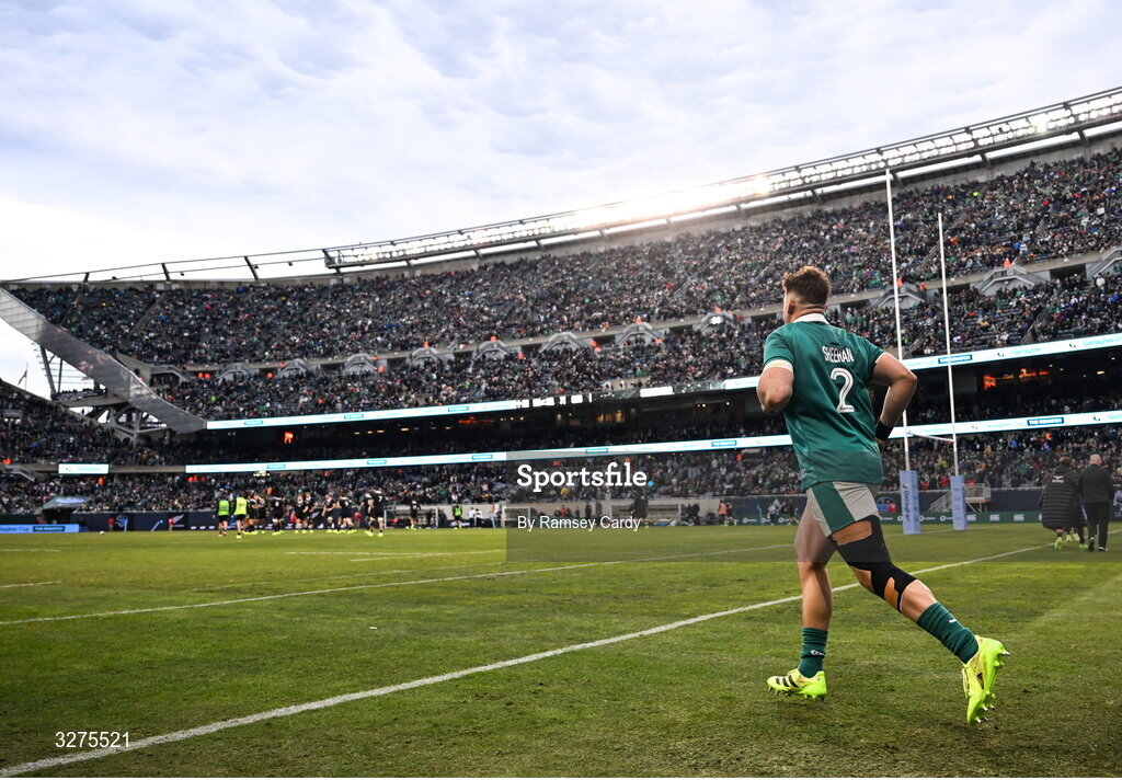 1 November 2025; Dan Sheehan of Ireland during the Gallagher Cup match between Ireland and New Zealand at Soldier Field in Chicago, USA. Photo by Ramsey Cardy/Sportsfile