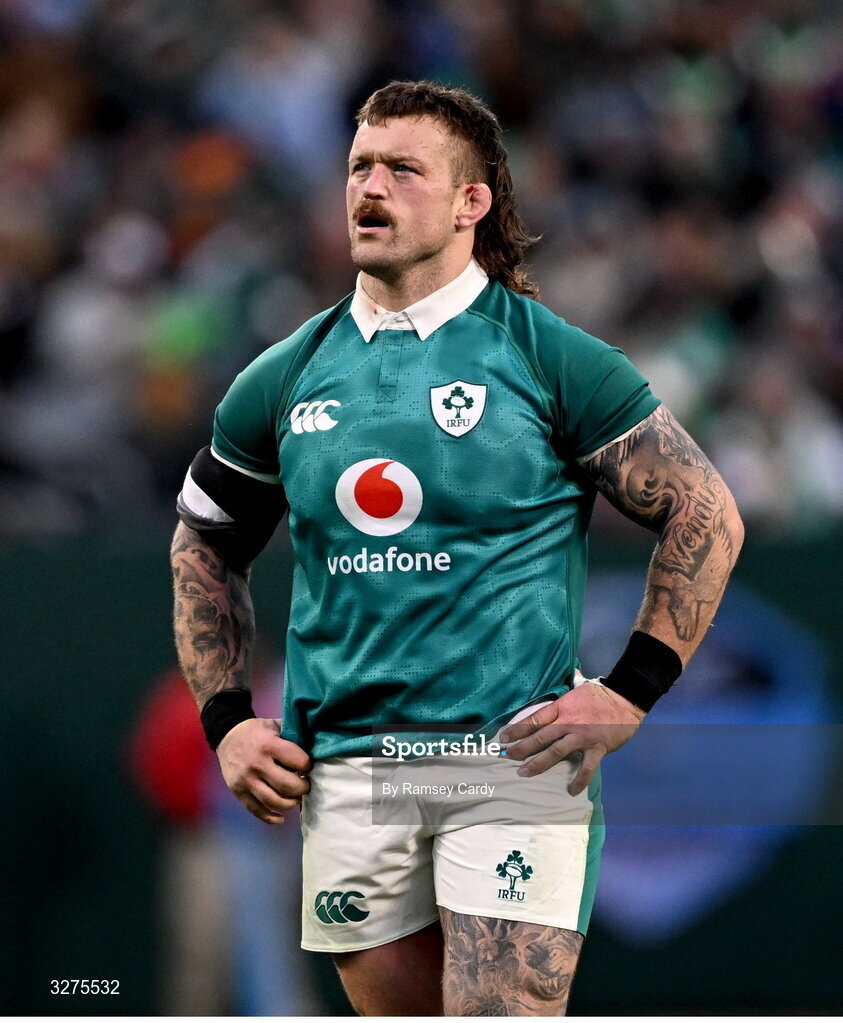 1 November 2025; Andrew Porter of Ireland during the Gallagher Cup match between Ireland and New Zealand at Soldier Field in Chicago, USA. Photo by Ramsey Cardy/Sportsfile