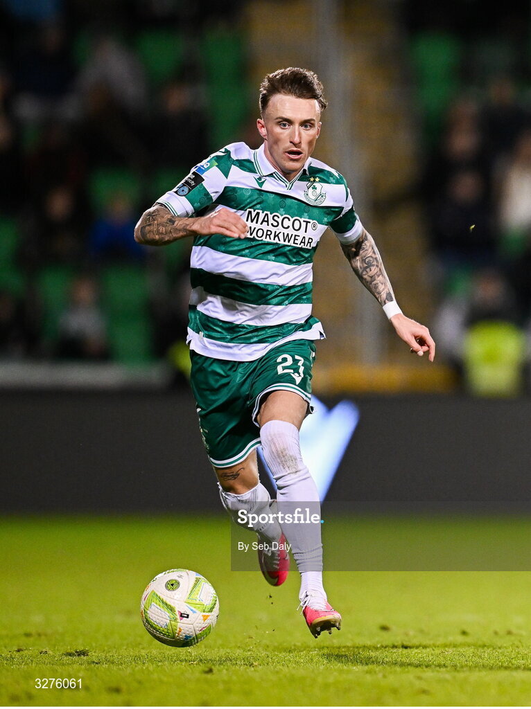 1 November 2025; Danny Grant of Shamrock Rovers during the SSE Airtricity Men's Premier Division match between Shamrock Rovers and Sligo Rovers at Tallaght Stadium in Dublin. Photo by Seb Daly/Sportsfile