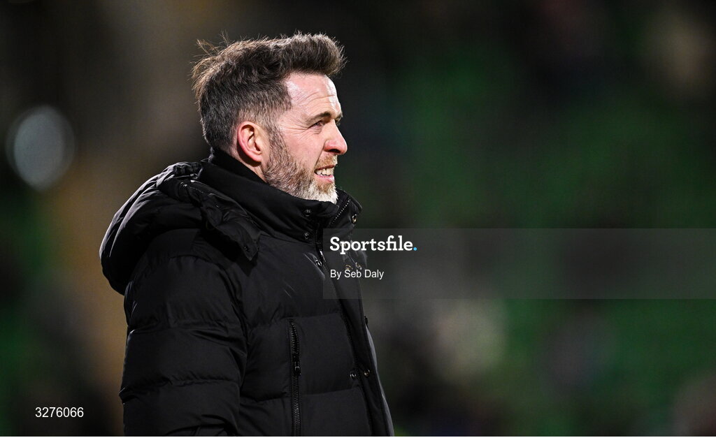1 November 2025; Shamrock Rovers manager Stephen Bradley during the SSE Airtricity Men's Premier Division match between Shamrock Rovers and Sligo Rovers at Tallaght Stadium in Dublin. Photo by Seb Daly/Sportsfile